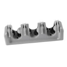 Broom and Mop Holder Wall Mounted Organizer with 3 Slots 4 Hooks Heavy Duty for Garage Kitchen