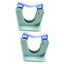 2pcs Green Self Adhesive Broom and Mop Holder Clips, NoDrill Wall Mounted Tool Organizer for Home