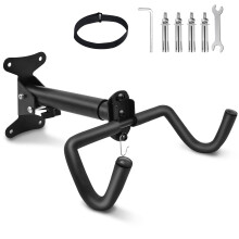 Bike Wall Mount Adjustable Foldable Rack with Foam Padding 30kg Capacity for Garage and Home