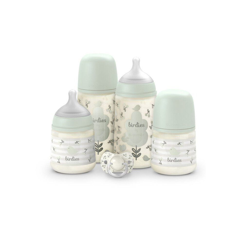 Suavinex Green Newborn Set - Birdies - 0 To 6 Months