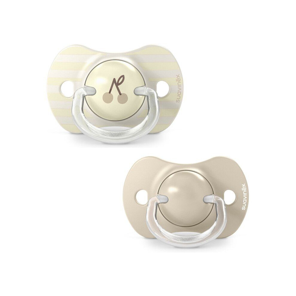Suavinex Beige Set Of 2 Symmetrical Pacifiers - Birdies - Sx Pro - 18 Months And Up