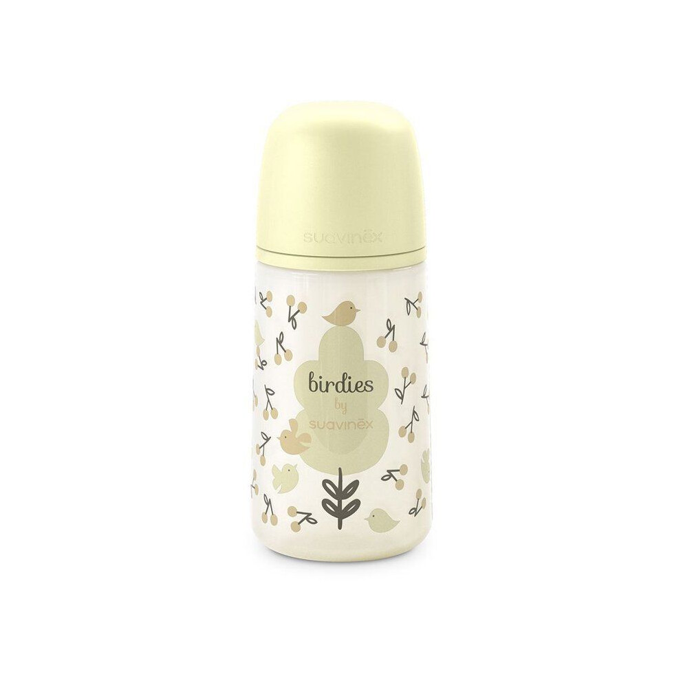 Suavinex Beige Bottle - Birdies - Sx Pro M Nipple - 270 Ml - 3 To 6 Months