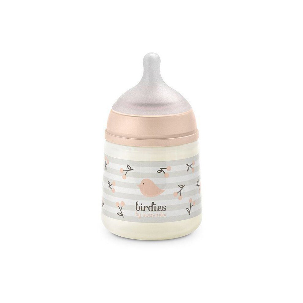Suavinex Pink Bottle - Birdies - Sx Pro S Nipple - 150 Ml - 0 To 3 Months