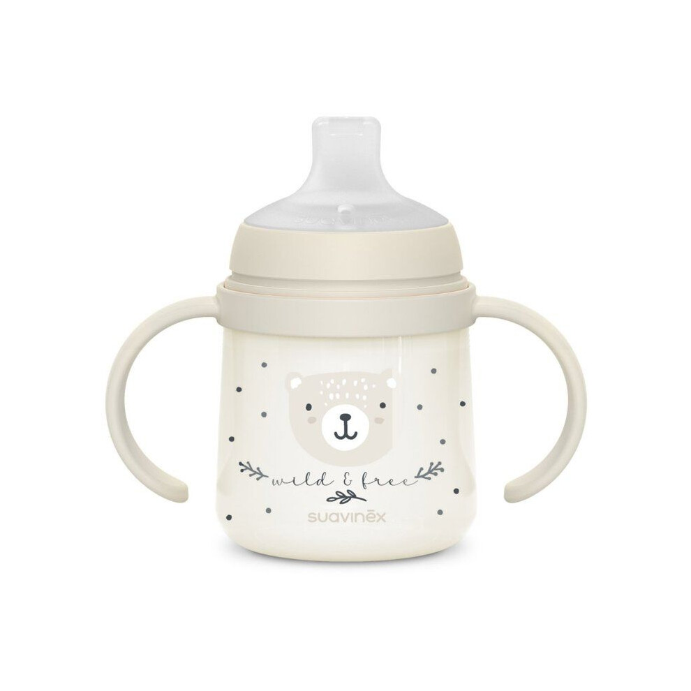 Suavinex Gray Bottle With Handles - Night&Day Wild&Free - 150 Ml - 6 Months And Up