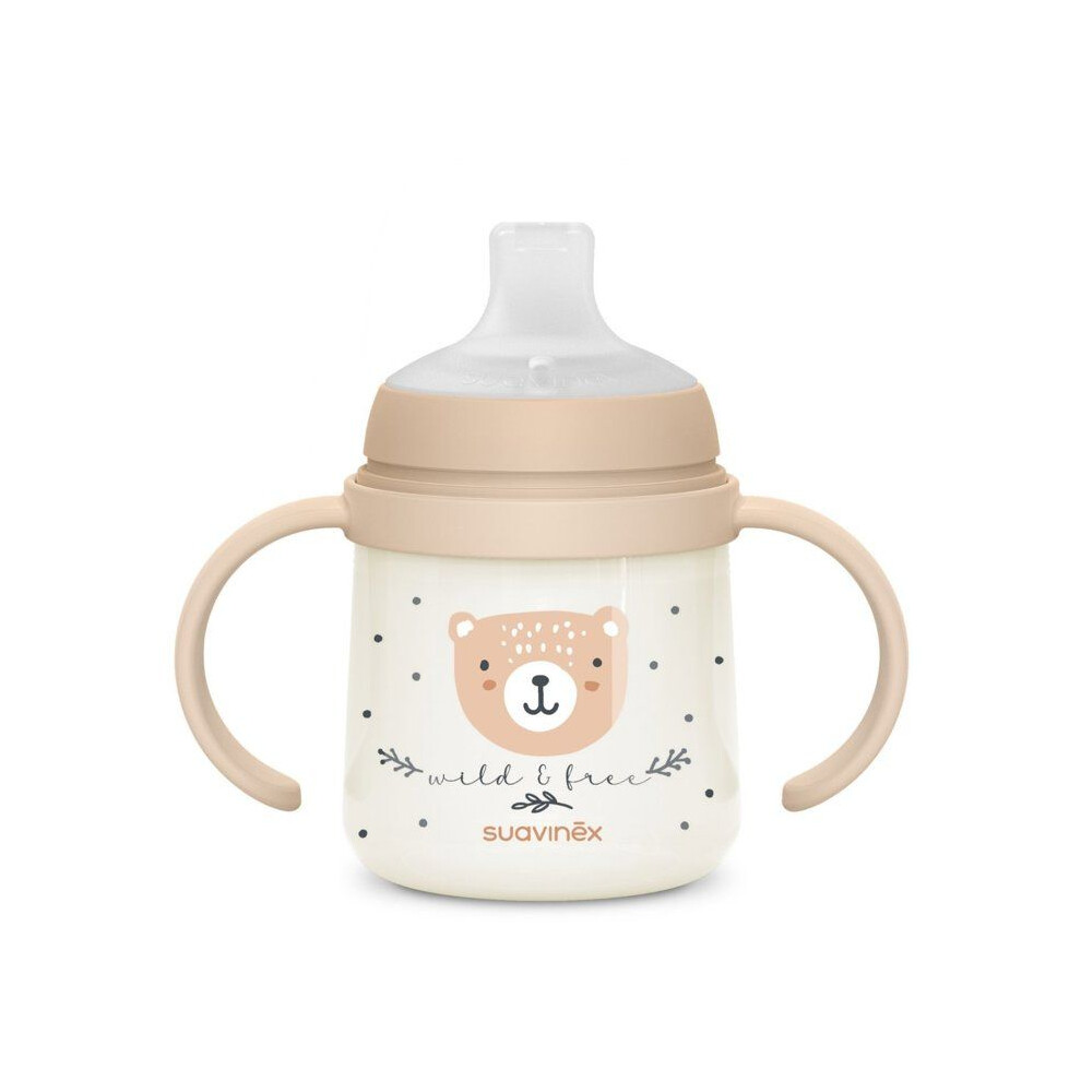 Suavinex Brown Bottle With Handles - Night&Day Wild&Free - 150 Ml - 6 Months And Up