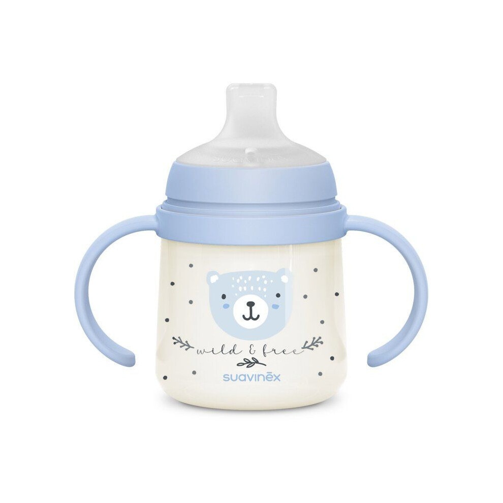 Suavinex Blue Bottle With Handles - Night&Day Wild&Free - 150 Ml - 6 Months And Up