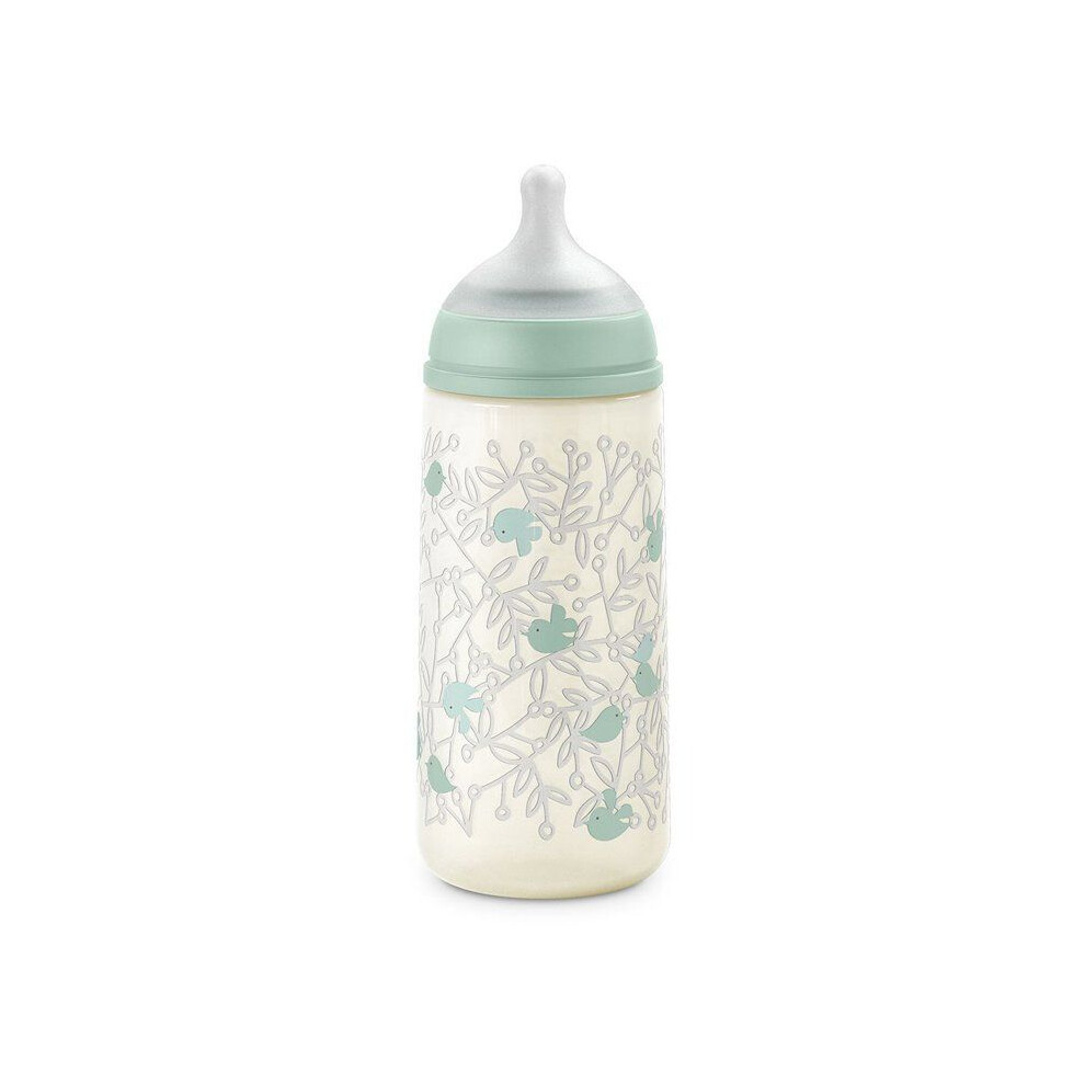 Suavinex Green Bottle - Birdies - Sx Pro L Nipple - 360 Ml - 6 Months And Up