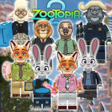 8PCS Zootopia/Zootropolis Nick Judy Minifigures Building Blocks Toy Fit Lego Kit