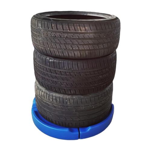 Tire Storage Rack Stackable Plastic Stand for Garage, HeavyDuty SpaceSaving Organizer Blue