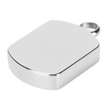Eleganter doppelseitiger Urnenanhänger aus Edelstahl für Haustiere 32x20mm wasserdicht