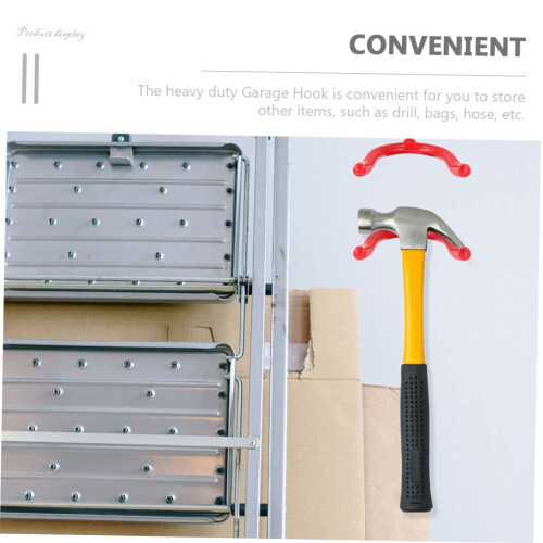 Garage Wall Hooks Heavy Duty Wall Mount Space Saving Storage NonSlip Hold for Tools 6pcs 2