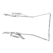 Adjustable Double Leg Bike Kickstand Aluminum Heavy Duty Bicycle Stand for Garage Parking Silver