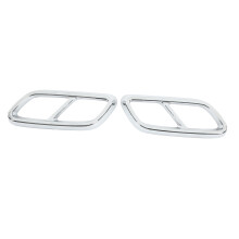 W206 2021+ Mercedes Hinterer Exhaust muffler Abdeckung Electrosilber Auspuff-Endrohrverkleidung