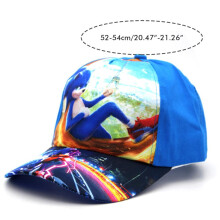 Anime Baseball Cap für Kinder, verstellbar aus Nylon, Blau 52-54cm