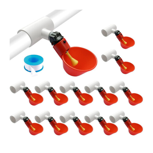 24 Count Chicken Waterer Bowls With Connection Parts And Binding