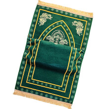 High Quality Dense Fabric Prayer Carpet With-Black jade