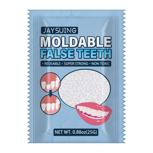 Moldable False Teeth 25g Denture Cosplay Props Halloween Party Accessories 2