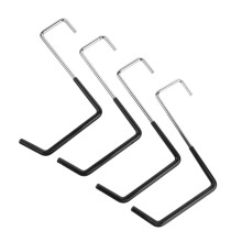 4Pcs Heavy Duty Garage Hooks for Bike and Ladder Storage, PVC Coated Wall Mounted Utility Hooks for Tools