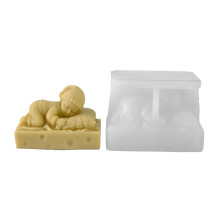 Sleep Angel Shape Silicone Candle Molds-Cheese Baby J5529