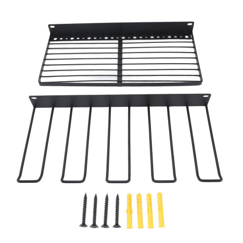 Wall Mounted Tool Organizer with Durable Metal Drill Holder, Garage Storage Rack for Workshop