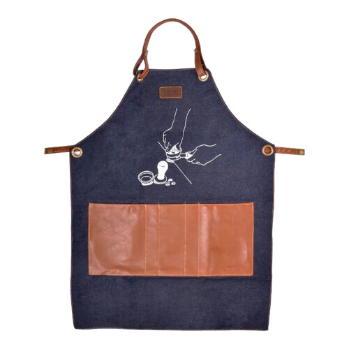 Practical Coffee Apron with Waterproof PU Layer And Storage-B