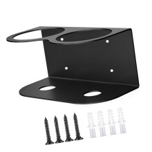 Wall Mounted Spray Bottle Holder, Durable Iron Dual Rack for Utility Room, Garage and Workshop