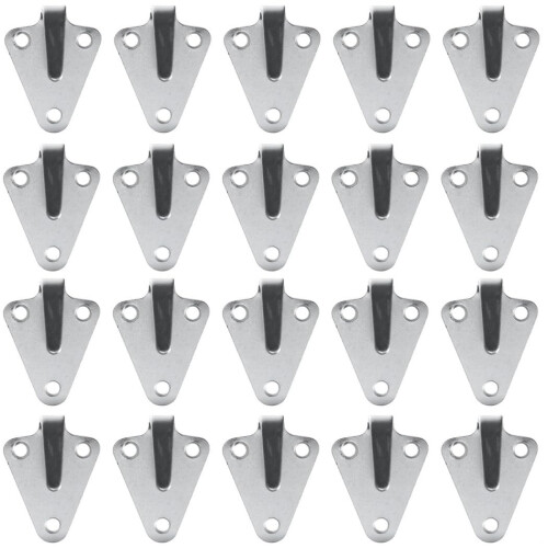 Galvanized Heavy Duty Tarp Hooks 20Pack RustResistant Three Hole Tie Down Mounting Brackets for Trailers 1