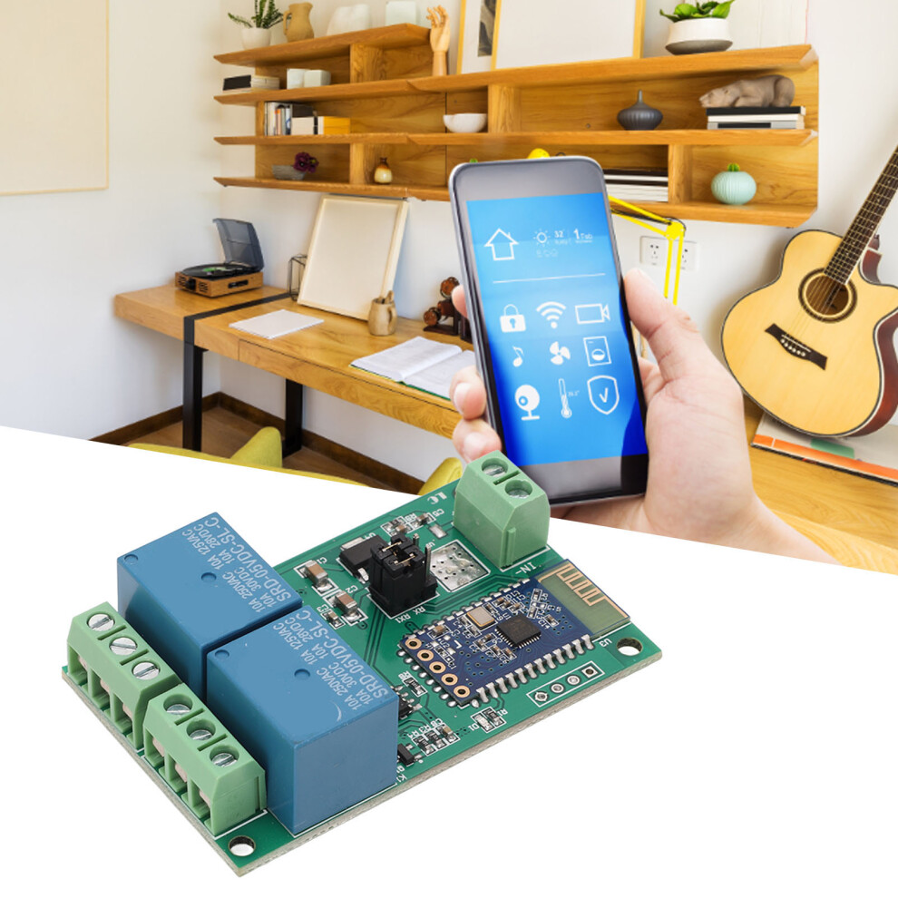 2-Channel Bluetooth Relay Module Dc 5V Remote Control With Light Indicator 4651390140812