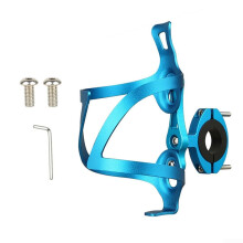 Aluminum Bike Water Bottle Holder with FourPoint Grip Adjustable Cage for MTB and Road Bikes Blue