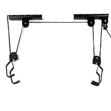Bike Ceiling Hoist with Locking Pulley, HeavyDuty Metal Lift System for Garage Bicycle Storage