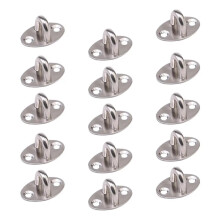 6 Pack Stainless Steel Wall Mounted DRing Hooks, Heavy Duty Silver Hanging Hooks for Garage and Bathroom Storage
