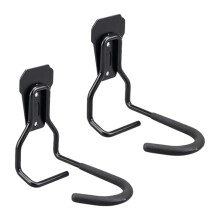 2X Bike Wall Mount Vertical Bike Hook Heavy Duty Iron Rack for Garage Bicycle Storage Organizer, Black