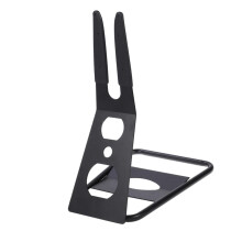 Foldable Metal Bike Floor Stand for Mountain Bikes, Stable Upright Display Rack for Garage and Outdoor Use, Black