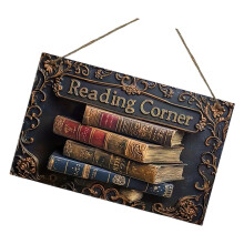 Retros Reading Corner Decoration Sign Wooden for-MAYP11