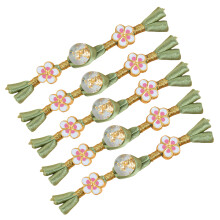 5Pcs Decorative Cheongsam Knot Button Chinese Knot- Green.