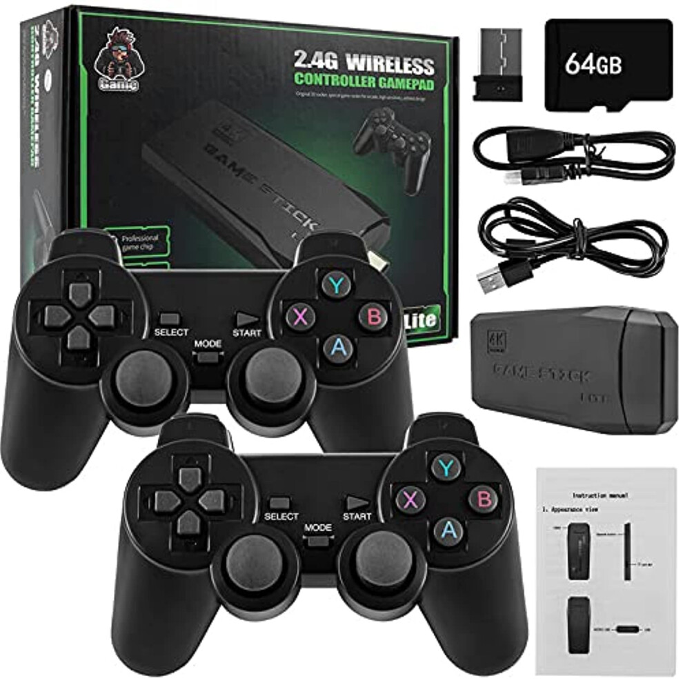 Retro Game Console With 10000+ Builtin Games, 4K Hdmi Output, Dual Wireless Controllers 64G 9455672907248