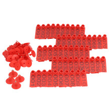 Livestock Ear Tags 100 Sets Numbered Cow Pig Sheep ID Tags Red Durable Plastic