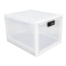 Lockable Fridge Storage Box with 3 Digit Combination Lock, Transparent Durable Plastic Snack Organizer