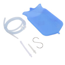 Silicone Einlaufbeutel-Set 2L Blau für Darmreinigung & Haushaltspflege