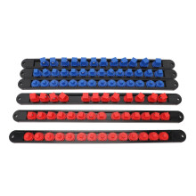 6pcs Universal Socket Organizer Holder Rail with 28 1/4, 28 3/8, 24 1/2 Inch Clips for Metric and SAE