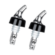 2PCS Liquid Regulator Wine Bottle Pourer 45ml Fixed-Transparent