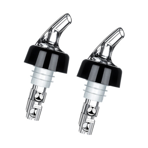 2PCS Liquid Regulator Wine Bottle Pourer 45ml Fixed-Transparent