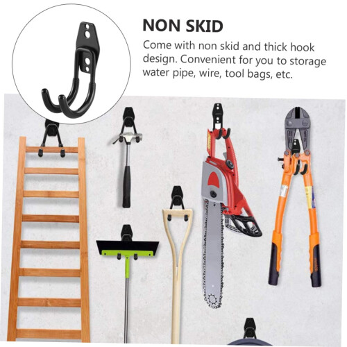 Garage Storage Hooks Heavy Duty Wall Mounted Hangers for Tools and Bikes RustResistant SpaceSaving 2