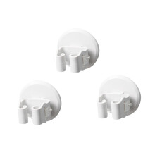 3pcs Wall Mounted Mop and Broom Holder with SpringAction Grip, SpaceSaving Organizer for Kitchen Bathroom
