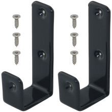 2 PCS Heavy Duty Stainless Steel Ladder Hooks, Rubber Coated Wall Hooks for Garage Storage