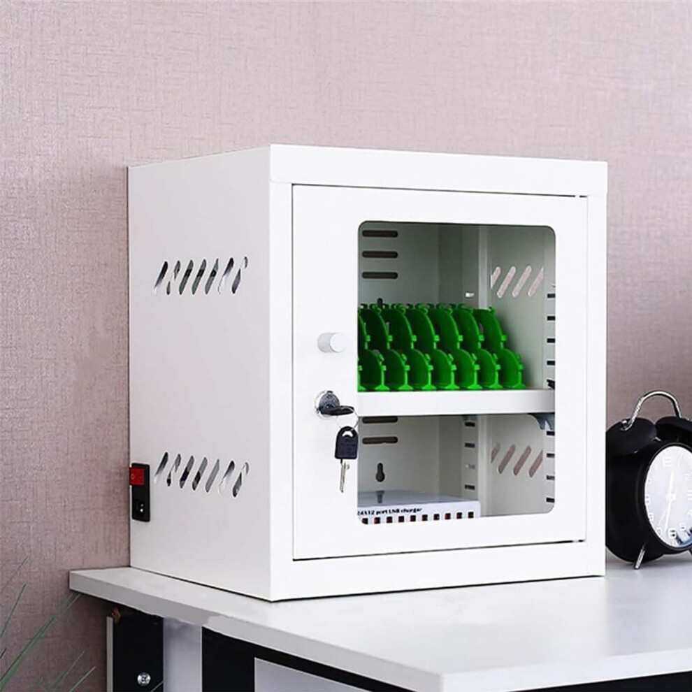 60 Port Mobile Phone Charging Cabinet With Secure Lockable Storage And Wheels For Multidevice Fast Charging 9092120412543