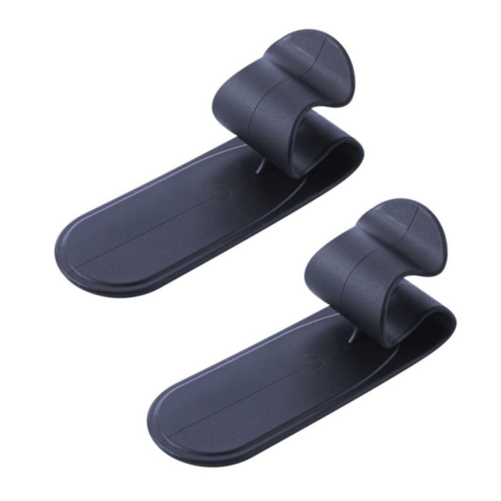2Pcs Adhesive Car Umbrella Hook And Storage Holder For Trunk And Home, Easy Install, Black 9092120412680