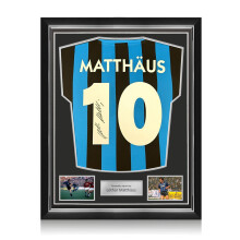 Lothar Matthäus Signed Inter Milan 1990 Home Football Shirt. Superior Frame