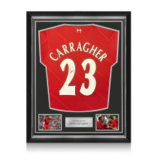 Jamie Carragher Signed Liverpool 2021-22 Football Shirt. Superior Frame