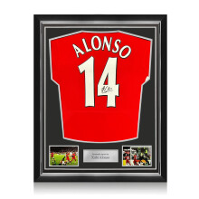 Xabi Alonso Back Signed Liverpool 2005 Football Shirt. Superior Frame